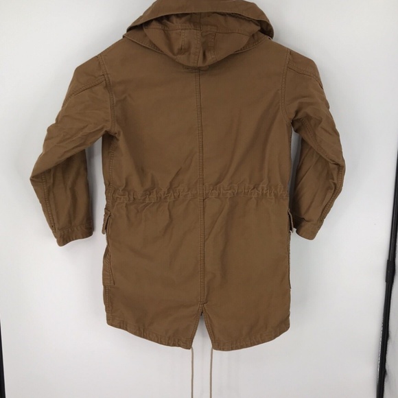 Gap Brown Canvas Cargo Coat with Removable Snap in Liner And Hood Womens - Picture 4 of 6